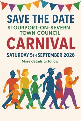 save the date stourport carnival saturday 5th September 2026