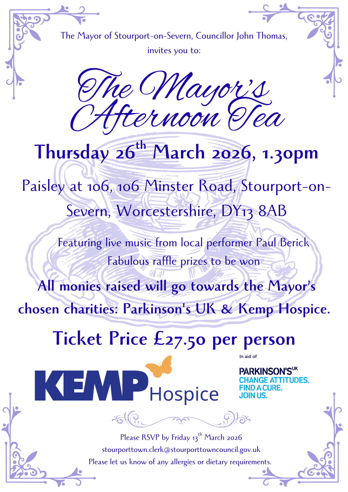 poster of text in event description